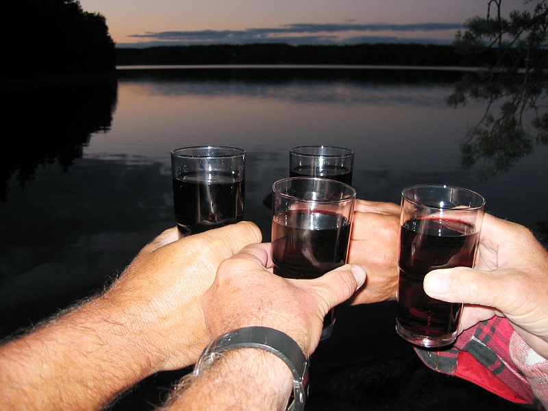 101_0110.jpg - 2005, Värmland, Gebiet: See Värmel - Ein Prost auf die schöne Tour