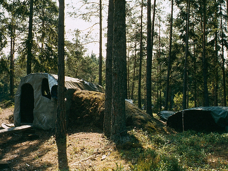 1980_Dia032_B.jpg - 1980, Dalsland, Gebiet: Foxen, Stora Le, Lelång - Lagerplatz eines Einsiedlers am Otteidviken