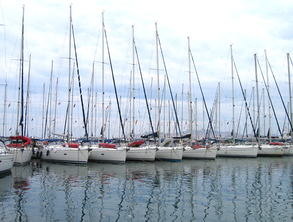 Die Flottilla in der Marina Kos